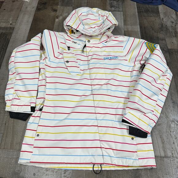 Grenade Fatigue Project Mens Size SM Ski Snowboarding Jacket HOODED Pockets - Picture 1 of 16